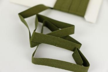 Köperband auf Wickel 10 mm Breite und 3 m Länge, Armygrün